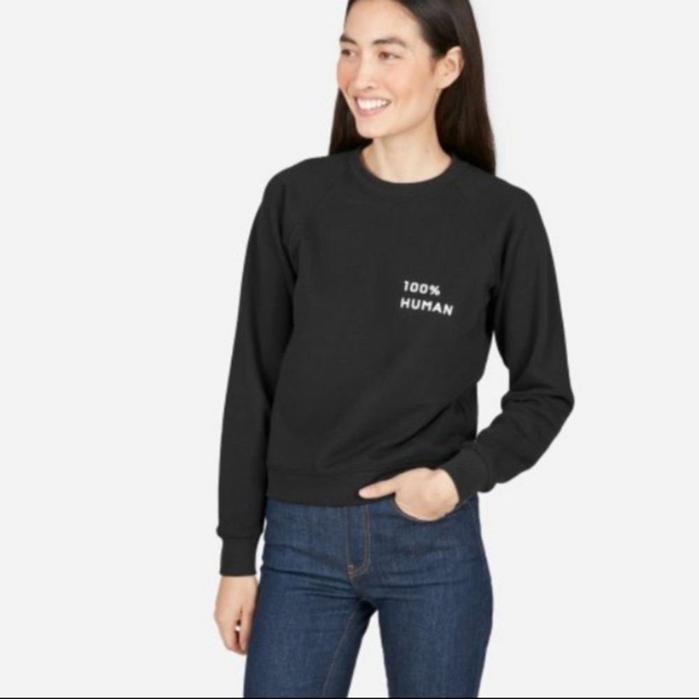 Everlane 100% human cotton sweatshirt black